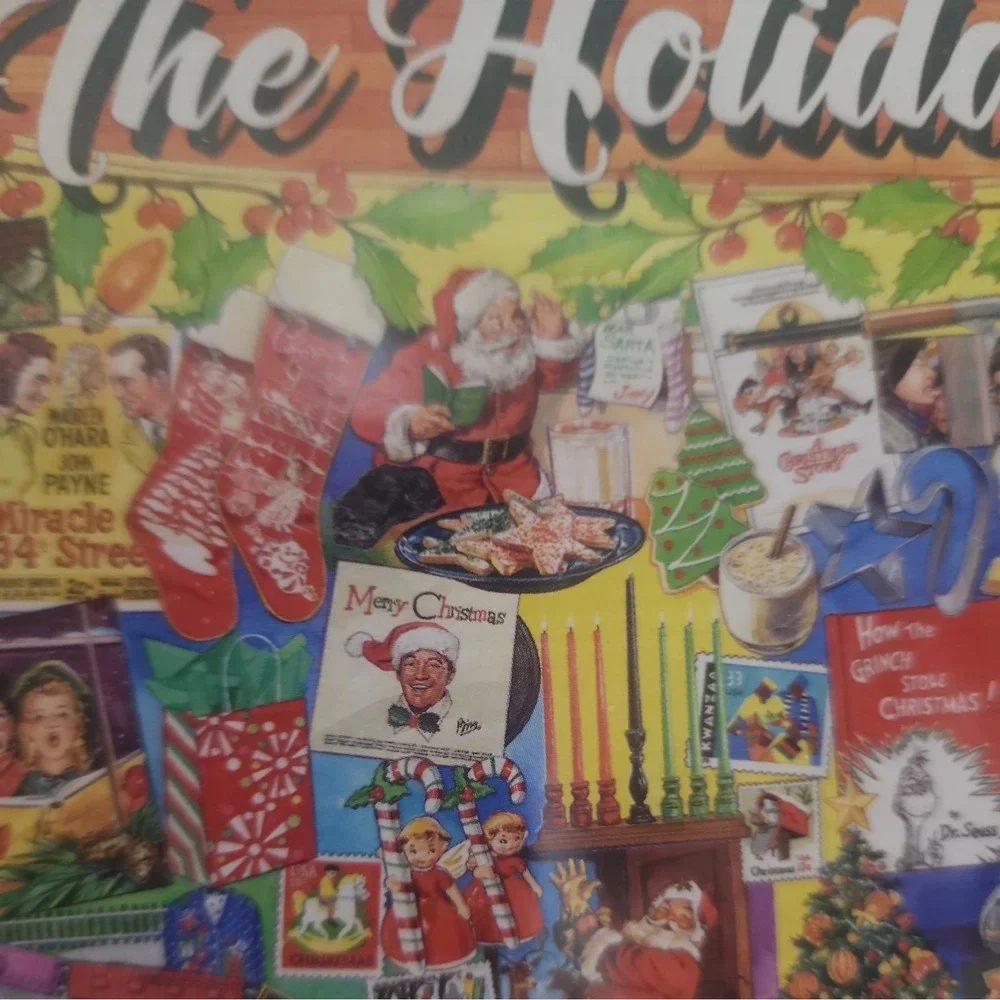New Retro Christmas Puzzle 1,000 Piece by White Mountain 